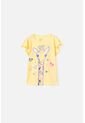 Camiseta LittleMic Manga Corta Amarilla Para Niña 2T A 5T 2T de LittleMic