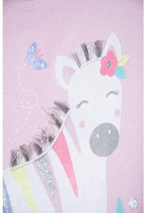 Camiseta De LittleMic  Manga Corta Rosado Para Niña 2T A 5T 3T