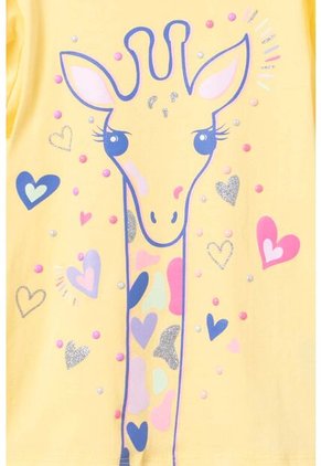 Camiseta LittleMic Manga Corta Amarilla Para Niña 2T A 5T 2T