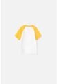 Camiseta LittleMic Manga Corta Mostaza Y Marfil Para Niño 2T A 5T 2T de LittleMic