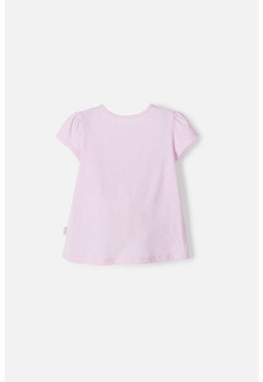 Camiseta De LittleMic  Manga Corta Rosado Para Niña 2T A 5T 3T