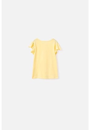 Camiseta LittleMic Manga Corta Amarilla Para Niña 2T A 5T 2T