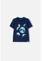 Camiseta Littlemic Azul Cuello Redondo Para Niño 2T A 5T 4T de LittleMic