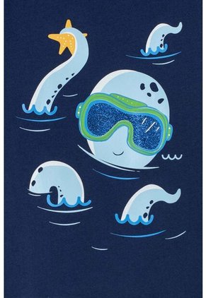 Camiseta Littlemic Azul Cuello Redondo Para Niño 2T A 5T 4T