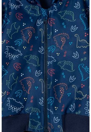 Chaqueta LittleMic Azul Con Capucha Para Bebé Niño 12-18