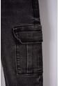 Jean LittleMic En Denim Tono Oscuro Con Bolsillos Tipo Cargo Para Niño 2T A 5T 3T de LittleMic