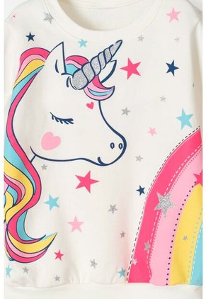 Buzo LittleMic De Cuello Redondo Marfil Para Niña De 2T A 5T 4T
