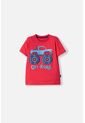 Camiseta LittleMic Roja Estampada En Frente Para Niño 2T A 5T 5T de LittleMic