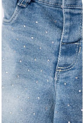 Short De Littlemic Con Bolsillos Azul Para Niña 2T A 5T 2T