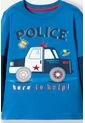 Camiseta LittleMic Azul Manga Larga Para Niño 2T A 5T 5T de LittleMic