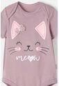 Conjunto De LittleMic Con Body Lila Para Bebé Niña 3-6 de LittleMic
