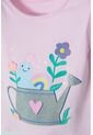 Camiseta Littlemic Rosada Con Estampado En Frente Para Niña 2T A 5T 4T de LittleMic