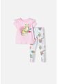Conjunto De LittleMic Rosado De Camiseta Manga Larga Para Niña 2T A 5T 4T de LittleMic