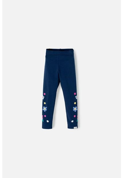 Leggings Azul Con Flores Para Niña 2T A 5T 4T
