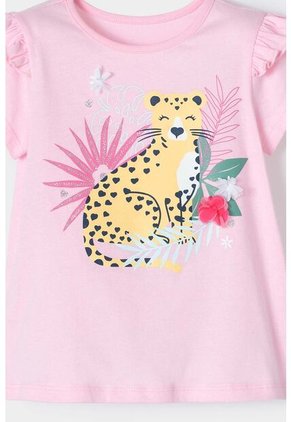Conjunto De LittleMic Rosado De Camiseta Manga Larga Para Niña 2T A 5T 5T