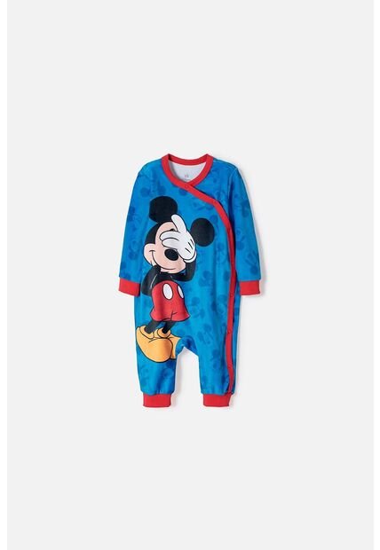 Pijama Mickey Mouse Mameluco Azul Para Bebé Niño 3-6