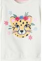 Buzo De LittleMic Marfil De Diseño Cerrado Para Niña 2T A 5T 3T de LittleMic
