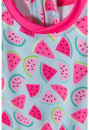 Vestido De Baño LittleMic Con Gorro Azul Y Fucsia Para Bebé Niña 9-12