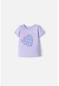 Camiseta De Littlemic Manga Corta Lavanda Para Niña 2T A 5T 4T de LittleMic