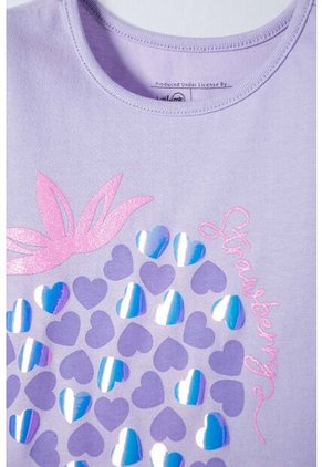 Camiseta De Littlemic Manga Corta Lavanda Para Niña 2T A 5T 4T