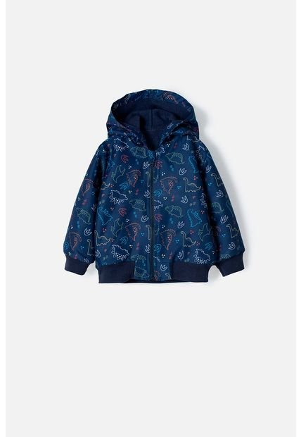 Chaqueta LittleMic Azul Con Capucha Para Bebé Niño 12-18