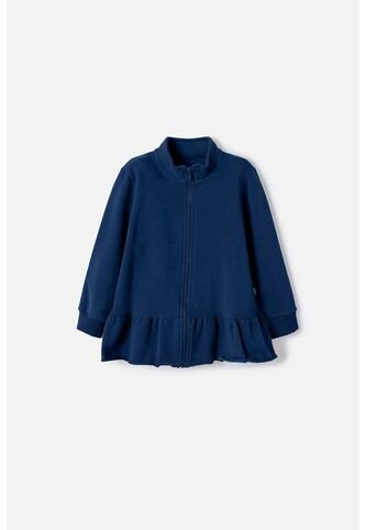 Buzo De Littlemic Con Cierre Azul Para Niña 2T A 6T 5T LittleMic