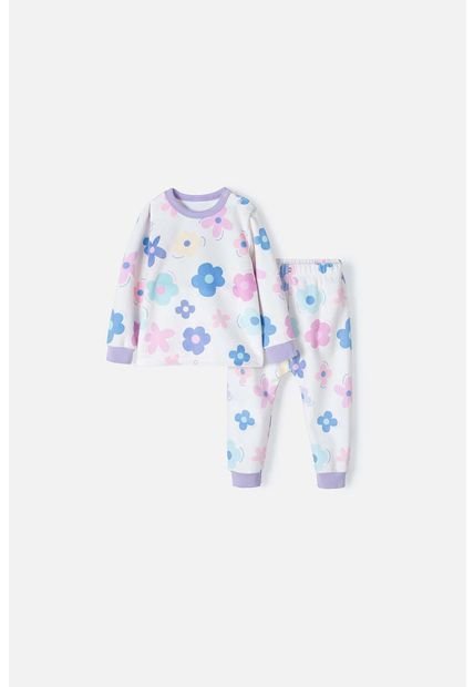 Pijama LittleMic Marfil De Manga Larga Para Bebé Niña 12-18