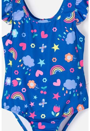 Vestido De Baño De Littlemic Azul Para Niña 2T A 5T 4T