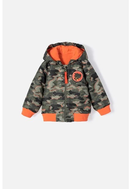 Chaqueta De LittleMic Con Cierre Y Chompa Verde Militar  Para Bebé Niño 6-9