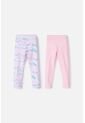 Pack X2 Leggins De Mic Multicolor Para Niña 2T A 5T 2T de LittleMic