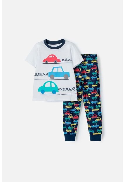 Pijama Set X3 LittleMic Multicolor De Pantalón Largo Para Niño 2T A 5T 5T