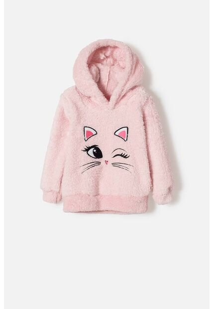 Buzo De Littlemic Con Capucha Rosado Para Niña 2T A 5T 4T