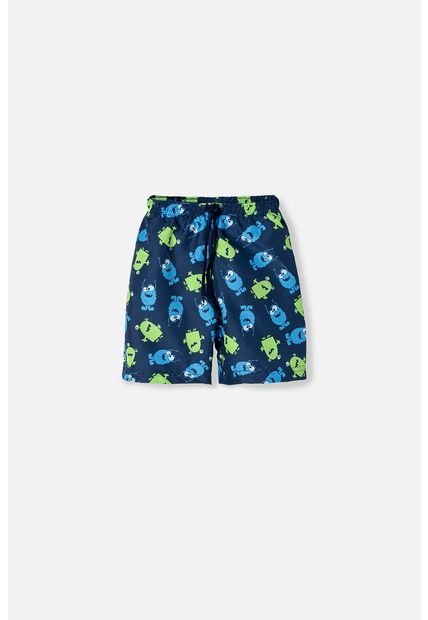 Pantaloneta De Baño LittleMic  Con Cordón Multicolor Para Niño 2T A 5T 4T