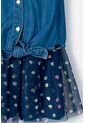 Vestido De Littlemic Con Tull Azul Para Niña 2T A 5T 4T de LittleMic