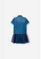 Vestido De Littlemic Con Tull Azul Para Niña 2T A 5T 4T de LittleMic