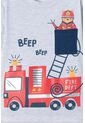 Camiseta LittleMic Gris Manga Corta Para Niño 2T A 5T 2T de LittleMic