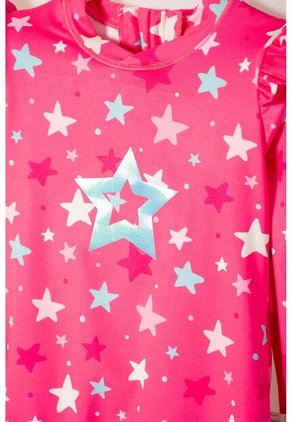 Vestido De Baño De Littlemic Manga Larga Multicolor Para Niña 2T A 5T 5T