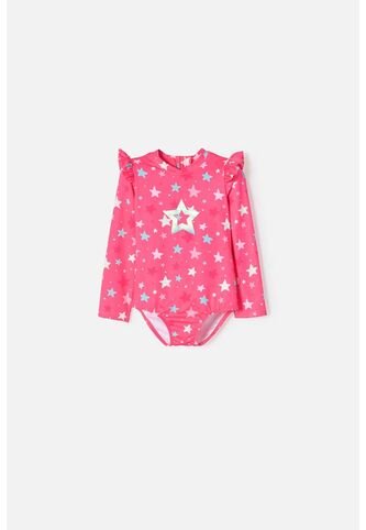 Vestido De Baño De Littlemic Manga Larga Multicolor Para Niña 2T A 5T 2T LittleMic