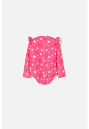 Vestido De Baño De Littlemic Manga Larga Multicolor Para Niña 2T A 5T 5T