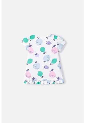 Camiseta De Littlemic Manga Corta Marfil Para Niña 2T A 5T 4T