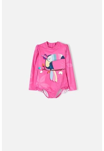 Vestido De LittleMic Rosado Manga Larga Para Niña 2T A 5T 2T LittleMic