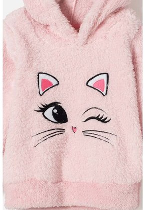 Buzo De Littlemic Con Capucha Rosado Para Niña 2T A 5T 5T