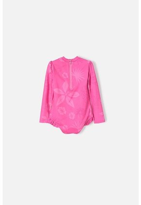 Vestido De LittleMic Rosado Manga Larga Para Niña 2T A 5T 2T