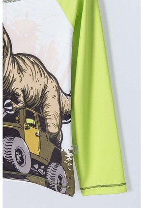 Conjunto De Baño LittleMic Verde De Camiseta Manga Larga Para Niño 2T A 5T 5T