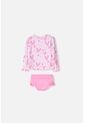 Vestido De Baño LittleMic Multicolor Manga Larga Para Niña 2T A 5T 4T de LittleMic
