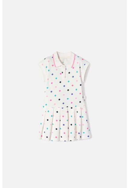 Vestido De Littlemic Con Cuello Multicolor Para Niña 2T A 5T 5T