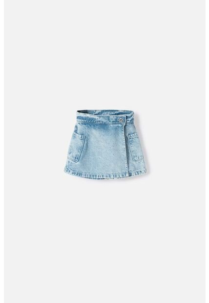 Falda De Littlemic Denim Azul Para Niña 2T A 5T 3T