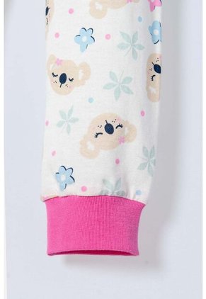 Pijama De LittleMic Marfil Y Rosada De Pantalón Largo Para Bebé Niña 9-12