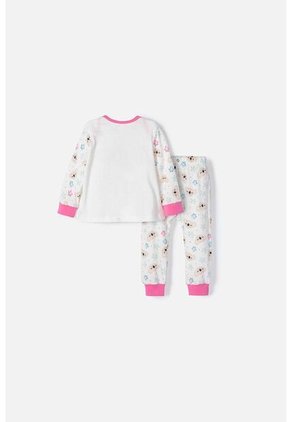 Pijama De LittleMic Marfil Y Rosada De Pantalón Largo Para Bebé Niña 9-12