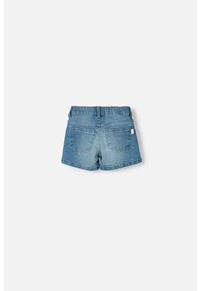 Short De Littlemic Con Bolsillos Azul Para Niña 2T A 5T 3T